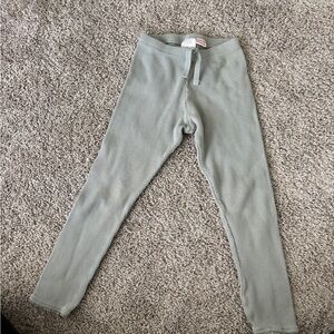 Zara Kids Ribbed Leggings - Light Gray
